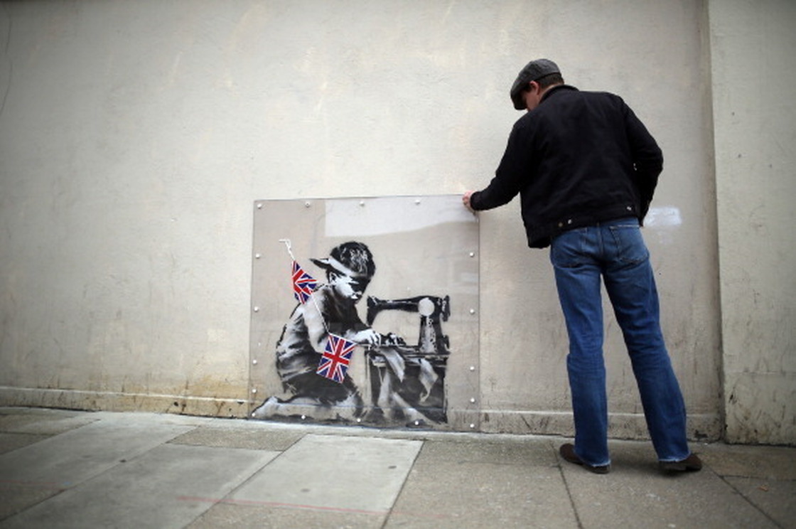 Detenido Subasta De Mural de Banksy Eliminado En Londres