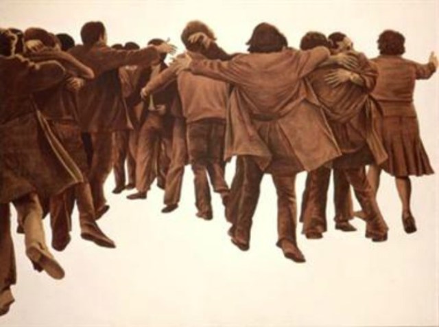 El cuadro 'El abrazo' de Juan Genovés, en el olvido hasta marzo